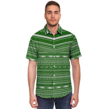 Polynesian Pattern Collar Shirt Atikapu 00297-Short Sleeve Button Down Shirt - AOP-Atikapu