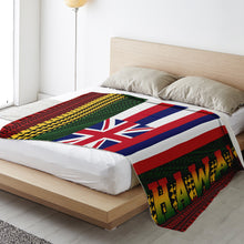 Hawaiian Flag Blanket - Hawaiian Design Microfleece Blanket-Premium Microfleece Blanket - AOP-Atikapu