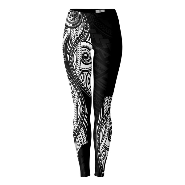 Mix Polynesian Design Leggings 1-Leggings - AOP-Atikapu