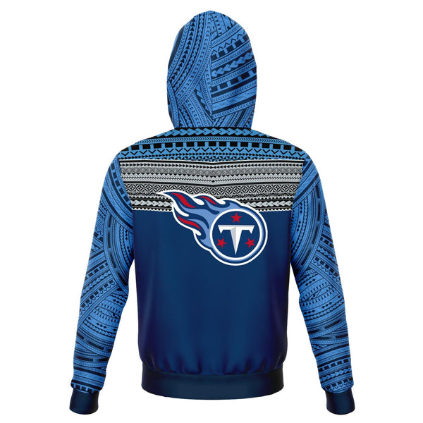 Polynesian Design Pullover Hoodie - Tennessee Titans-Fashion Hoodie - AOP-Atikapu