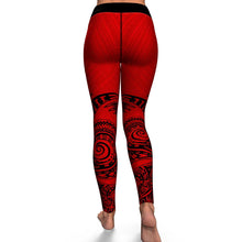 Polynesian Tribal Design High Waist Leggings-Yoga Leggings - AOP-Atikapu