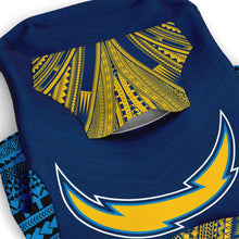 Los Angeles Chargers Dog Hoodies-Athletic Dog Zip-Up Hoodie - AOP-Atikapu
