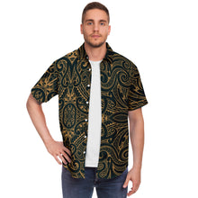 Polynesian Design Collar Shirt Atikapu 00287-Short Sleeve Button Down Shirt - AOP-Atikapu