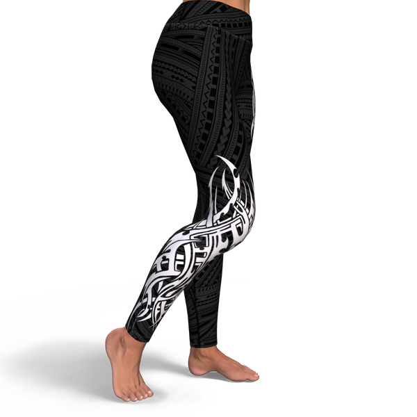 Polynesian Design High Waist Leggings - Atikapu 00313-Yoga Leggings - AOP-Atikapu
