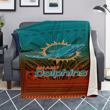 Miami Dolphins Microfleece Blanket-Premium Microfleece Blanket - AOP-Atikapu