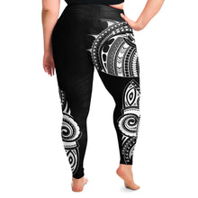 Poly 13 Plus size leggings-Plus Size Legging - AOP-Atikapu
