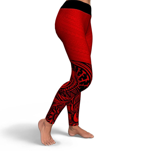 Polynesian Tribal Design High Waist Leggings-Yoga Leggings - AOP-Atikapu