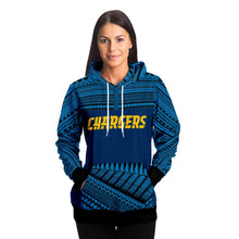 Polynesian Design Pullover Hoodie - Los Angeles Chargers-Fashion Hoodie - AOP-Atikapu