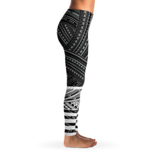 Polynesian Design Leggings Atikapu Grey-Leggings - AOP-Atikapu