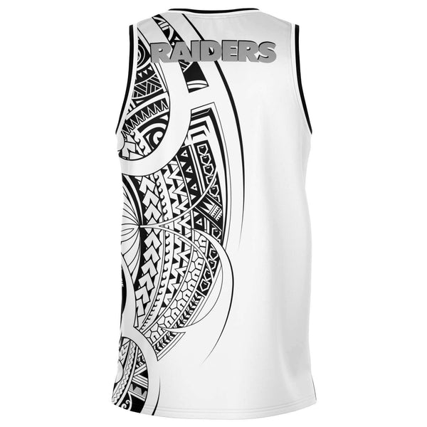 Las Vegas Raiders Basketball Jerseys White