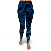 Polynesian Flower High Waist Leggings-Yoga Leggings - AOP-Atikapu