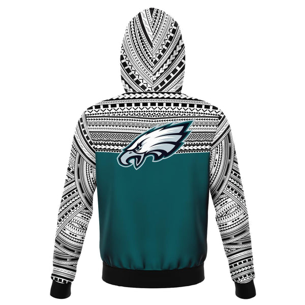 Polynesian Design Pullover Hoodie - Philadelphia Eagles-Fashion Hoodie - AOP-Atikapu