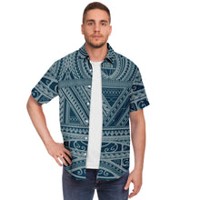 Polynesian Design Collar Shirt Atikapu 00288-Short Sleeve Button Down Shirt - AOP-Atikapu