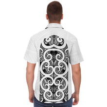 Polynesian Design Collar Shirt Atikapu 00295-Short Sleeve Button Down Shirt - AOP-Atikapu
