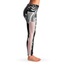 Polynesian Design Mesh Pocket Leggings 2-Mesh Pocket Legging - AOP-Atikapu