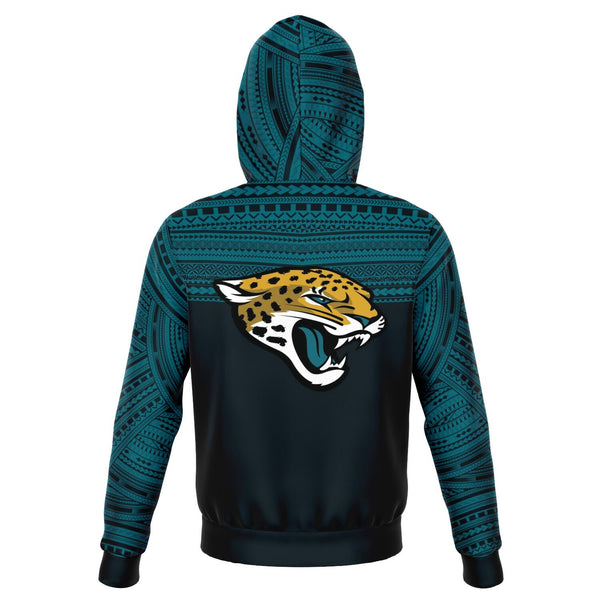Polynesian Design Pullover Hoodie - Jacksonville Jaguars-Fashion Hoodie - AOP-Atikapu