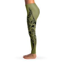 Maori Design Leggings Camo Green-Leggings - AOP-Atikapu