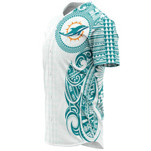 Miami Dolphins Shirt - Polynesian Design Dolphins Shirt-Baseball Jersey - AOP-Atikapu