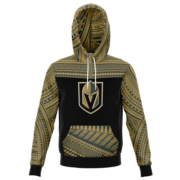 Polynesian Design Pullover Hoodie - Vegas Golden Knights-Fashion Hoodie - AOP-Atikapu