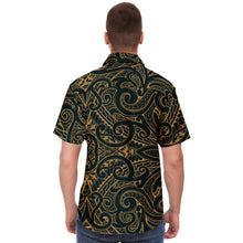 Polynesian Design Collar Shirt Atikapu 00287-Short Sleeve Button Down Shirt - AOP-Atikapu
