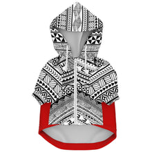Sila Tonga Dog Hoodies-Athletic Dog Zip-Up Hoodie - AOP-Atikapu