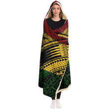 Polynesian Design Bob Marley Hooded Blanket-Hooded Blanket - AOP-Atikapu