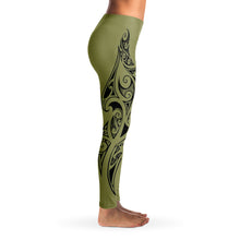 Maori Design Leggings Camo Green-Leggings - AOP-Atikapu