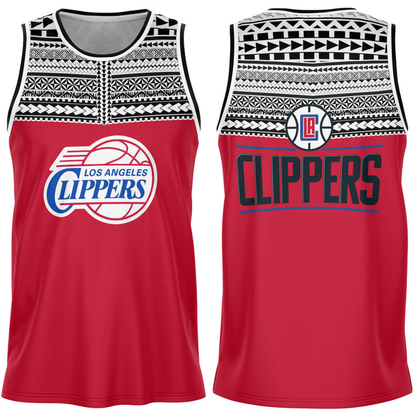 Los Angeles Clippers Basketball Polynesian Design Jersey
