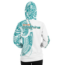 Miami Dolphins Hoodies - Polynesian Design Dolphins Hoodie White-Fashion Hoodie - AOP-Atikapu