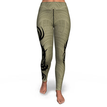 Polynesian Design Camouflage High Waist Leggings-Yoga Leggings - AOP-Atikapu