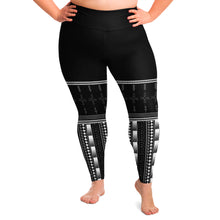 Samoan Malu Design Plus Size Leggings-Plus Size Legging - AOP-Atikapu