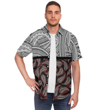 Polynesian Design Shirt Atikapu 00281-Short Sleeve Button Down Shirt - AOP-Atikapu
