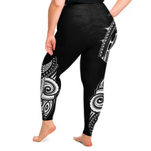 Poly 13 Plus size leggings-Plus Size Legging - AOP-Atikapu