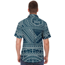Polynesian Design Collar Shirt Atikapu 00288-Short Sleeve Button Down Shirt - AOP-Atikapu