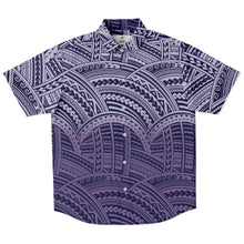 Polynesian Design Collar Shirt Atikapu 00289-Short Sleeve Button Down Shirt - AOP-Atikapu