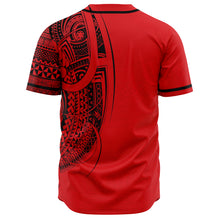 Sila Tonga Baseball Jerseys Red/Black-Baseball Jersey - AOP-Atikapu