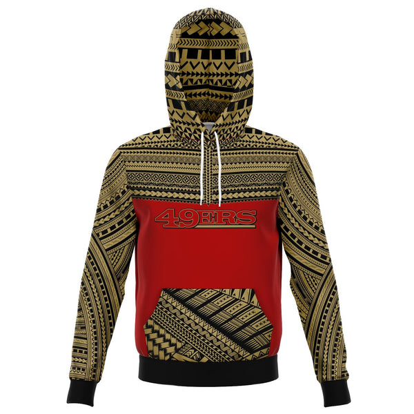 Polynesian Design Pullover Hoodie - San Francisco 49ers-Fashion Hoodie - AOP-Atikapu