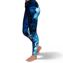 Polynesian Flower High Waist Leggings-Yoga Leggings - AOP-Atikapu