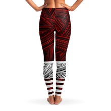 Polynesian Design Leggings Atikapu Red-Leggings - AOP-Atikapu