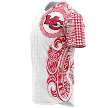 Kansas City Chiefs Shirt - Polynesian Design Chiefs Shirt White-Baseball Jersey - AOP-Atikapu