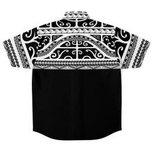 Polynesian Design Collar Shirt - Atikapu 00310-Short Sleeve Button Down Shirt - AOP-Atikapu