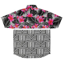 Polynesian Design Collar Shirt Atikapu 00283-Short Sleeve Button Down Shirt - AOP-Atikapu