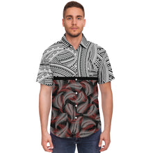 Polynesian Design Shirt Atikapu 00281-Short Sleeve Button Down Shirt - AOP-Atikapu