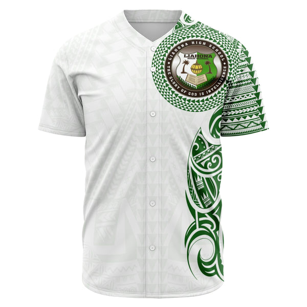Liahona High School Baseball Jersey - Liahona Shirt White-Baseball Jersey - AOP-Atikapu
