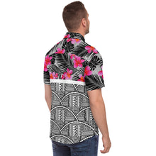 Polynesian Design Collar Shirt Atikapu 00283-Short Sleeve Button Down Shirt - AOP-Atikapu