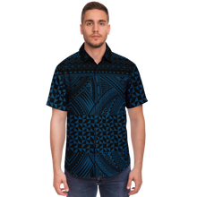 Polynesian Pattern Collar Shirt Atikapu 00293-Short Sleeve Button Down Shirt - AOP-Atikapu
