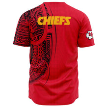 Kansas City Chiefs Baseball Jerseys - Polynesian Design Chiefs Shirts-Baseball Jersey - AOP-Atikapu