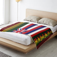 Hawaiian Flag Blanket - Hawaiian Design Microfleece Blanket-Premium Microfleece Blanket - AOP-Atikapu