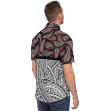 Polynesian Design Collar Shirt Atikapu 00282-Short Sleeve Button Down Shirt - AOP-Atikapu