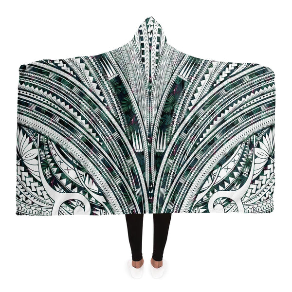 Polynesian Design Hooded Blanket 3-Hooded Blanket - AOP-Atikapu